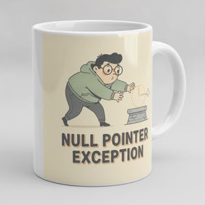 Null Pointer Exception Mug — Programmer Coffee Cup, view 7 of 7