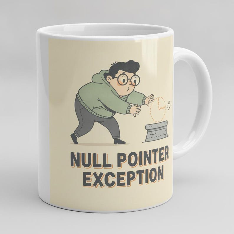 Null Pointer Exception Mug — Programmer Coffee Cup, view 7 of 7