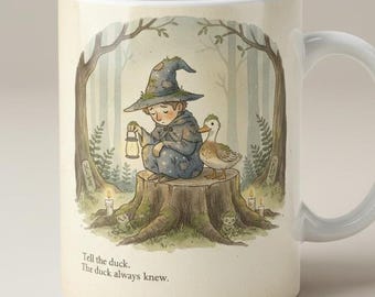 Watercolor Rubber Duck Debugging Mug – Fairy Tale for Developers (11oz/15oz)