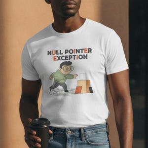 Null Pointer Exception T-Shirt, Funny Programmer Coding Humor Tee, Software Engineer Gift