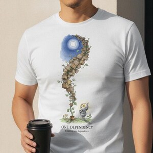 Watercolor T-Shirt, Npm Install Javascript Humor Tee, Programmer Shirt