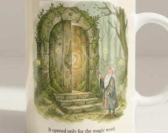 Sudo Mug - Magic Word Fairy Tale Watercolor Print, Programmer Ceramic Coffee Cup (11oz/15oz)