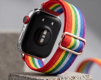 Rainbow Elastic Nylon Watch Band for Huawei Fit Series | Breathable Loop Strap