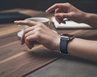 Leather Apple Watch Band | Business Style, Classic Buckle, All Sizes