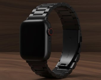 Polished Stainless Steel Apple Watch Band | Classic Business Strap (38mm–49mm)