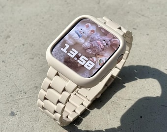 Resin Link Bracelet for Apple Watch – Minimalist Band, Quiet Luxury Style