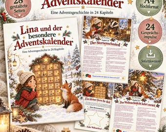 Advent calendar story for children | Advent story for daycare & kindergarten | Christmas story PDF for printing