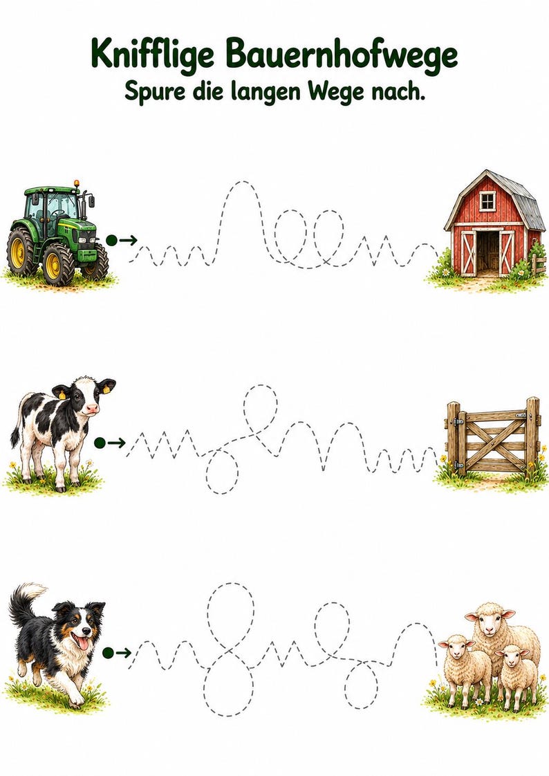 Farmyard Handwriting Practice | Preschool Fine Motor Skills & Pencil ...