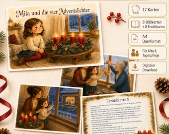 Mila and the Four Advent Lights | Kamishibai Advent | Picture Story for Daycare & Childminding