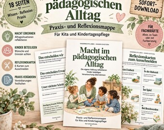 Macht im pädagogischen Alltag | Kinderschutz & Partizipation Kita | Reflexionsmappe für Erzieher und Tagespflege | 18 Seiten PDF