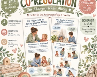 Co-regulation in children | Guiding feelings & understanding strong emotions | Daycare for children under 3 | 18-page PDF