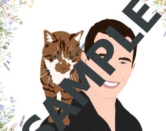 Custom Portrait | Personalized Illustration Print | Couple, Family Art, Pet Portrait Gift