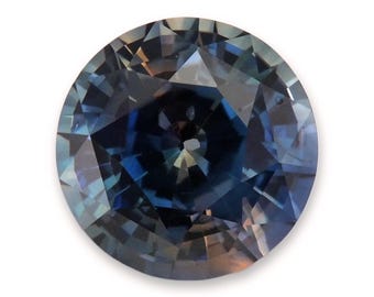 1.08ct Natural Bi-Color Sapphire Round Shape Sri Lanka Loose Gemstone