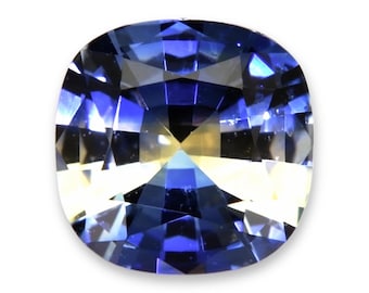 1.14ct Natural Unheated Bi-Color Sapphire Cushion Shape Madagascar Loose Gemstone