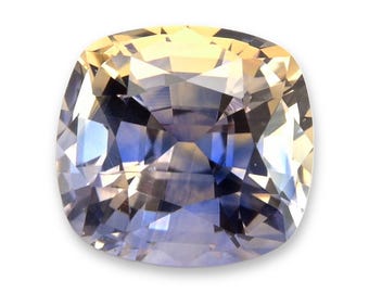 1.10ct Natural Unheated Bi-Color Sapphire Cushion Shape Madagascar Loose Gemstone