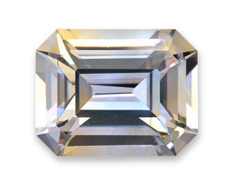 1.32ct Natural Unheated Bi-Color Sapphire Emerald Shape Sri Lanka Loose Gemstone