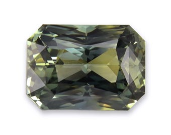 1.70ct Natural  Bi-Color Sapphire Radiant Cut Madagascar Loose Heated Gemstone
