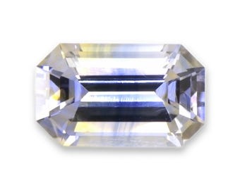 1.16ct Natural Bi-Color Sapphire Emerald Cut Ceylon Loose Gemstone