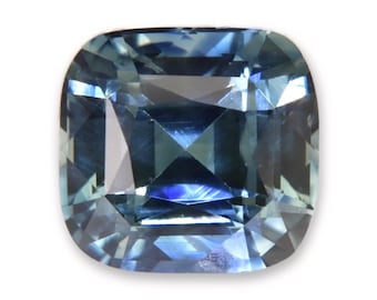 1.23ct Natural Greenish Blue Sapphire Cushion Shape Loose Gemstone