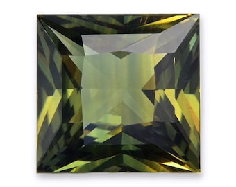 2.04ct Natural  Bi-Color Sapphire Princess Cut Madagascar Loose Heated Gemstone