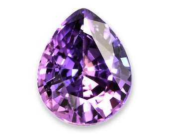 1.05ct Natural Pinkish Purple Sapphire Pear Shape Ceylon Natural Loose Heated Gemstone