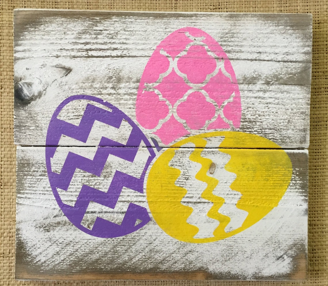 Easter Eggs Holiday/seasonal Icon Wood Sign Handmade & Etsy