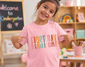 First Day of School PNG | Retro Back to School PNG | Teacher Shirt Design | Student Sublimation PNG | Kindergarten School png