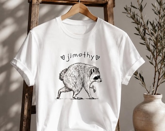 Jimothy Raccoon PNG | Funny Raccoon Shirt Design | Cute Trash Panda PNG | Vintage Animal Graphic | Instant Digital Download for Sublimation