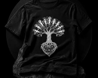 Tree of Life PNG | Spiritual Tree with Heart Roots | Boho Mystic Digital Download | Family Unity Artwork | Sublimation PNG | T-Shirt Design
