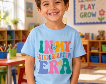 In My Kindergarten Era PNG | Retro Back to School PNG | Cute Kindergarten Teacher Shirt Design | First Day of School Sublimation