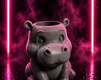 3D Printed Hippo Planter