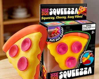 Neu, selten, versiegelt: NeeDoh Squeezza Pizza Nee Doh Quetschspielzeug – Geschenkidee