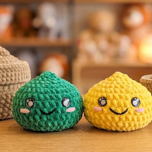 Mystery Dumpling Crochet Pattern, Amigurumi Dumbling, Mystery Dim Sum Plushie, Cute Dim Sum Toy, Kawaii Dumbling Tutorial, PDF Download