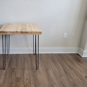 Natural Wood Reclaimed Distressed Dining Table with Hairpin Legs