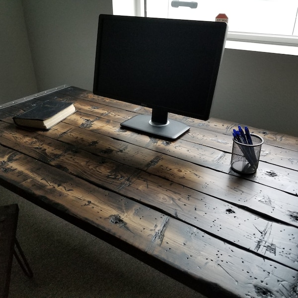 Reclaimed Wood Desk Etsy