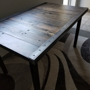 Black Friday Sale Reclaimed Distressed Industrial Dining Table Pub Height Counter Height image 2