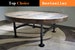 Reclaimed Distressed Round Coffee Table. Heavy Duty Iron Pipe legs. Choose size and height. 