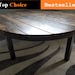 Clearance Sale! Reclaimed Distressed Round Coffee Table. Straight steel legs. Choose size and height.