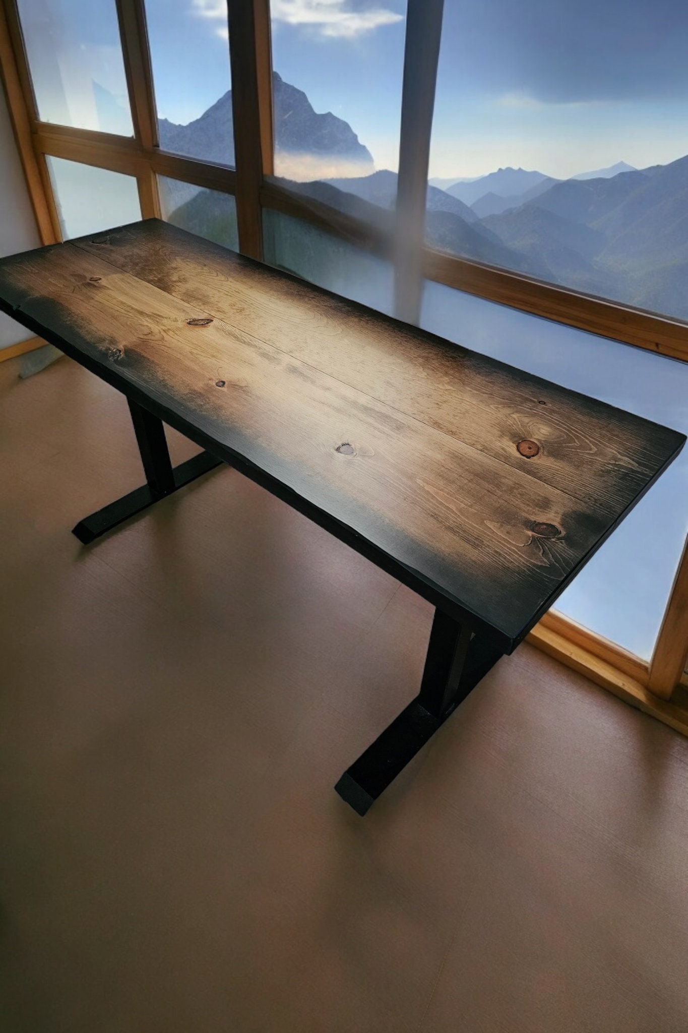 Zombie Sunburst Sit Stand Desk with Electric Adjustable Stand /Base