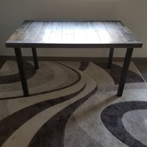 Black Friday Sale Reclaimed Distressed Industrial Dining Table Pub Height Counter Height image 3