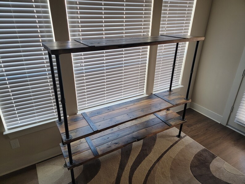 Shelving Unit Made With Reclaimed Distressed Wood Etsy