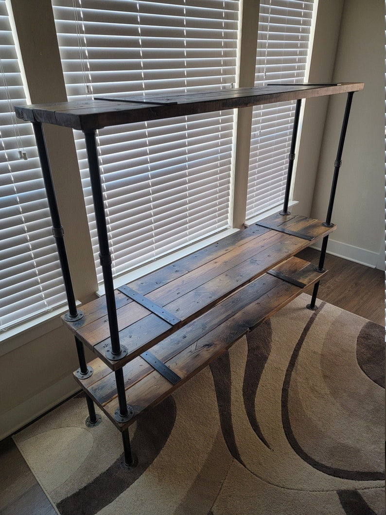 Shelving Unit Made With Reclaimed Distressed Wood Etsy