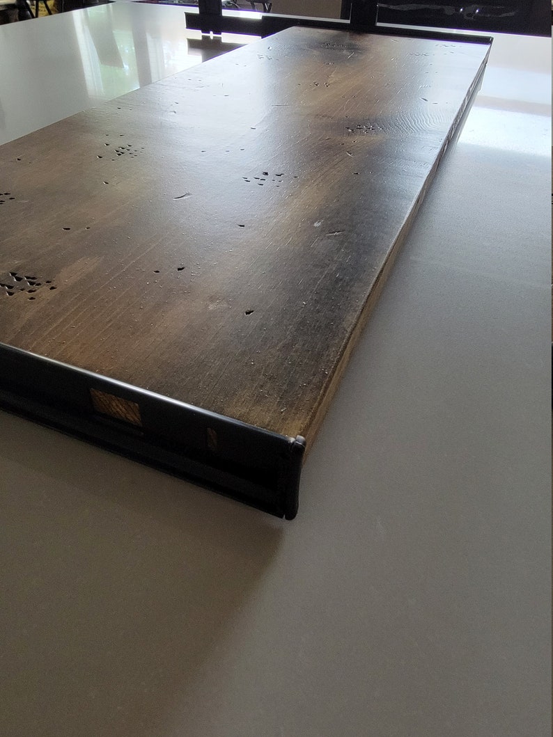 Custom Large Keyboard Tray made with Reclaimed Distressed Wood image 2