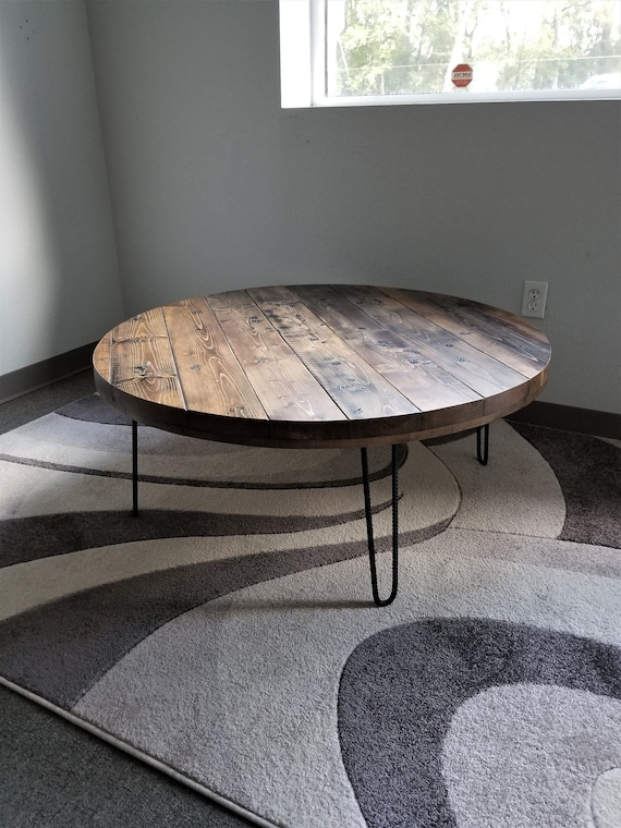 Weathered round dining table deals