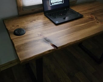 Rustic Industrial Desk with U shaped Legs