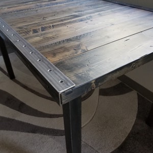 Black Friday Sale Reclaimed Distressed Industrial Dining Table Pub Height Counter Height image 4