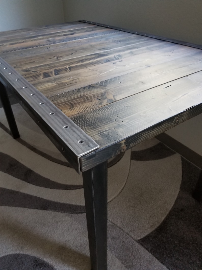 Black Friday Sale Reclaimed Distressed Industrial Dining Table Pub Height Counter Height image 4