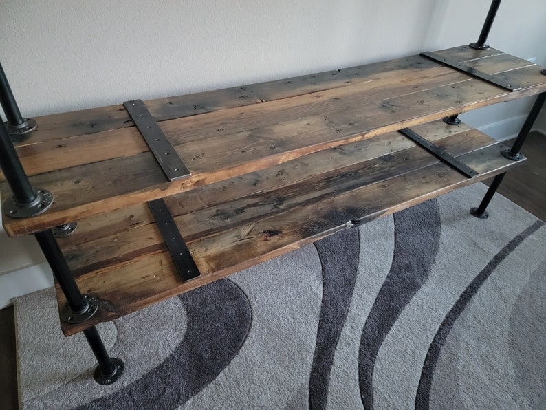 Shelving Unit Made With Reclaimed Distressed Wood Etsy