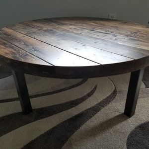 Custom Oval Reclaimed Distressed Dining Table. Choose legs. Choose size and height.