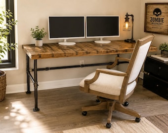Reclaimed Distressed Wooden Dining Table with Pipe legs Pub Height Counter Height